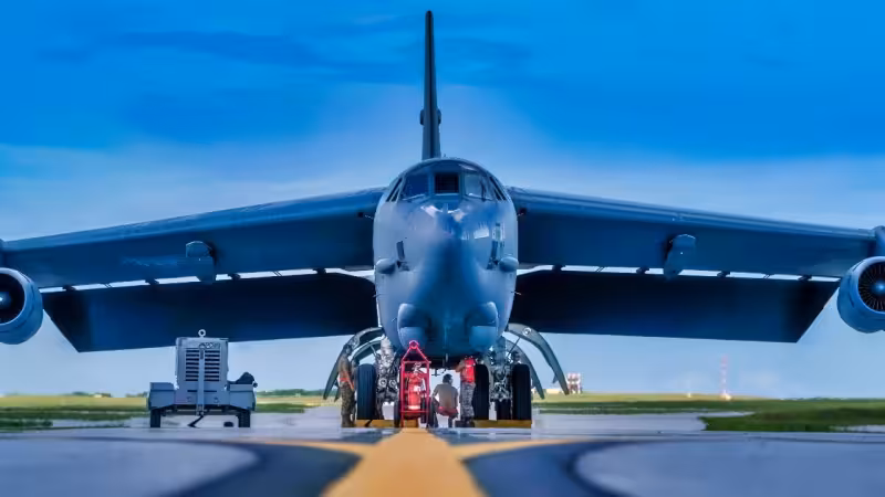 A U.S. Air Force B-52 Bomber Flying Iran Strikes Declared an Emergency Over England