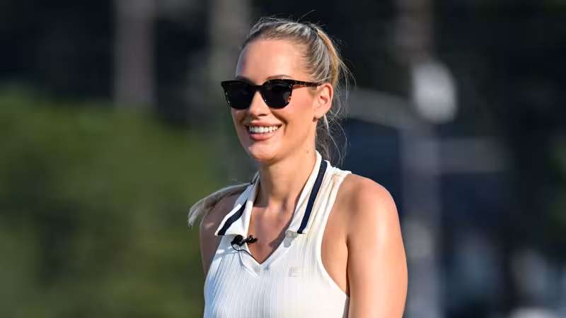 Paige Spiranac’s Baby Blue Athleisure Is the Perfect Pastel for Spring