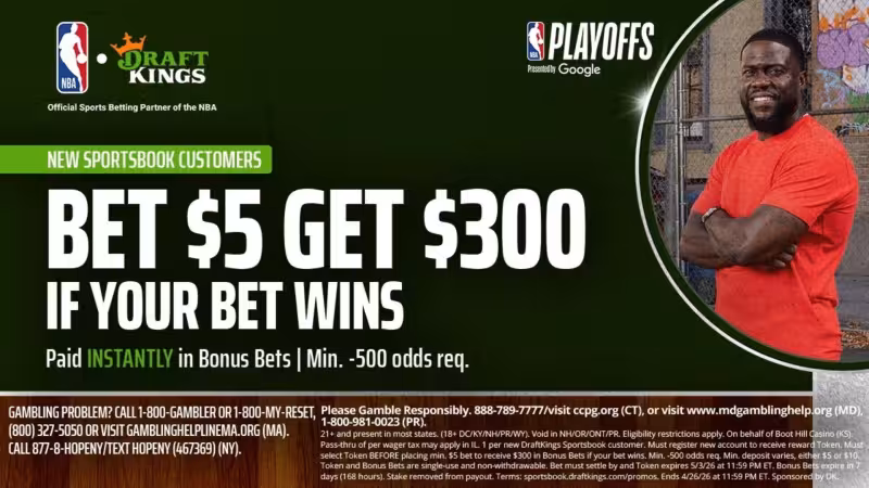 DraftKings promo code: Get $300 in bonus bets for Athletics vs. Yankees, Oilers vs. Sharks, Champions League, golf on Wednesday