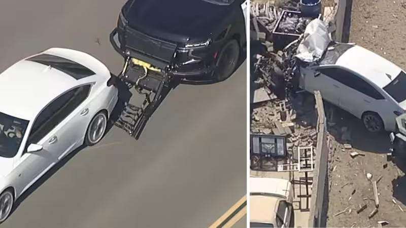 Chase ends in violent crash in Jurupa Valley after deputies attempt stop with grappler device