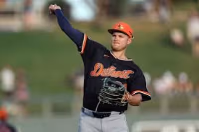 Parker Meadows carted off after violent collision with Riley Greene