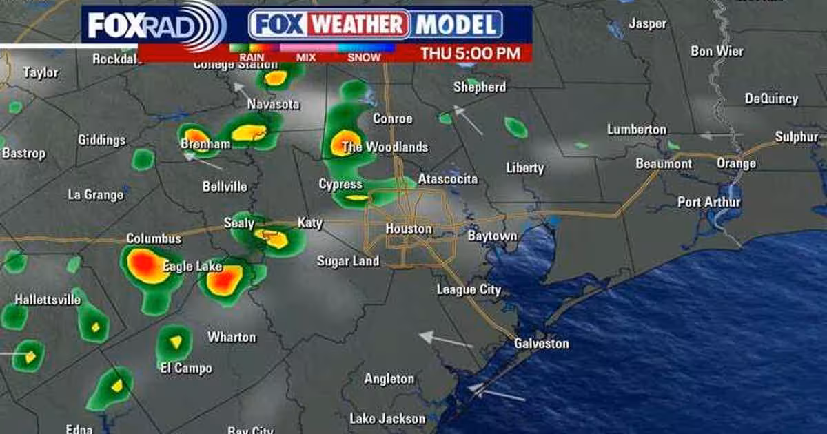 Weather Houston: Showers and thunderstorms return Thursday through Saturday