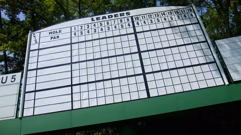 What is the highest score during the Masters on every hole at Augusta National?