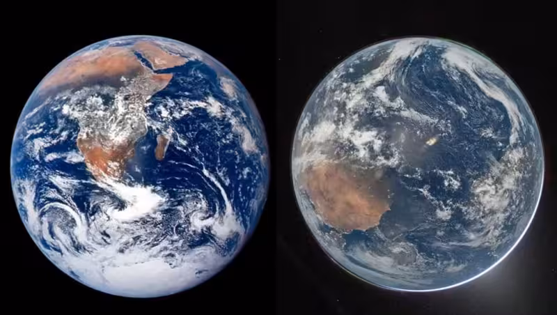 Why do Earth's colors appear muted in new photos from Artemis II?