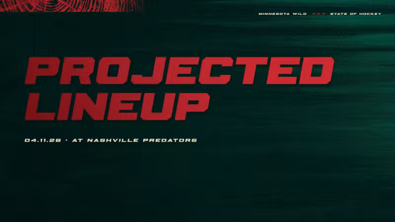Projected Lineup: Wild at Predators | Minnesota Wild
