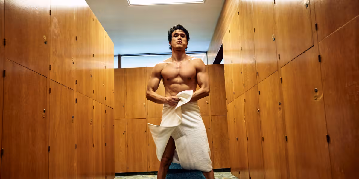 Charles Melton says hamstring tear on Beef set led to salmon DNA shot