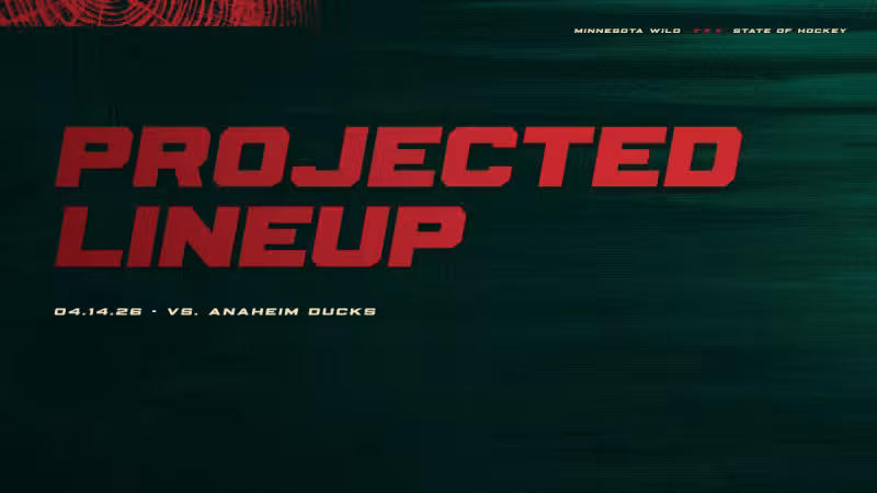 Projected Lineup: Wild vs. Ducks | Minnesota Wild