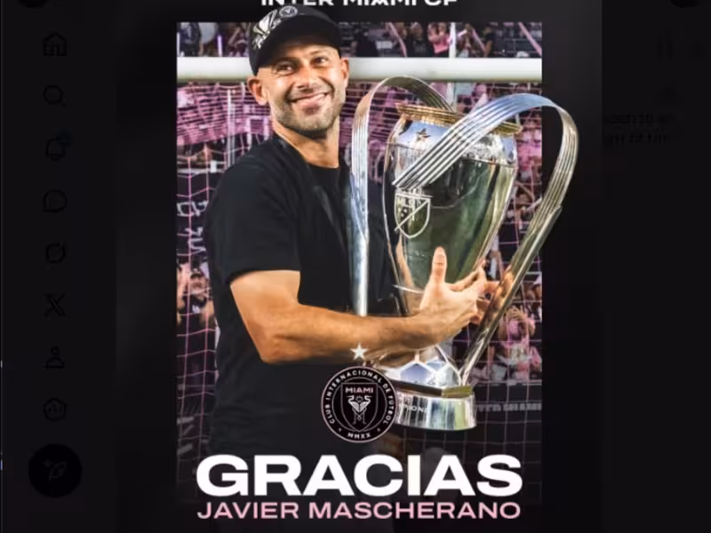 Bomba en la MLS: Javier Mascherano dejó de ser el técnico del Inter Miami