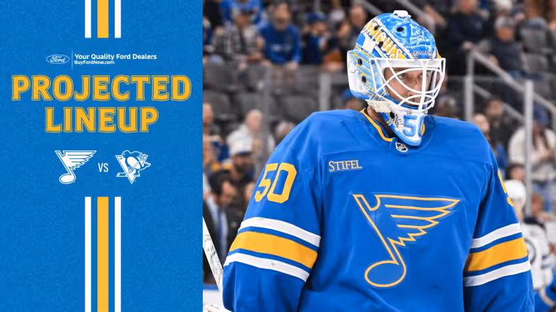 Projected Lineup: April 14 vs. Pittsburgh | St. Louis Blues