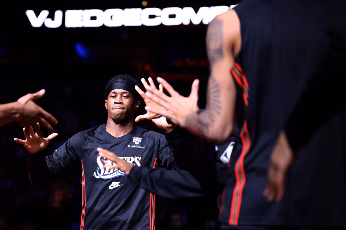 Vj Edgecombe and Tyrese Maxey lead 76ers into playoff test without Embiid