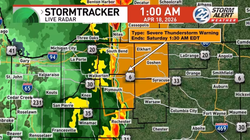 Tornado Warning, Severe Thunderstorm Warning issued for parts of our viewing area