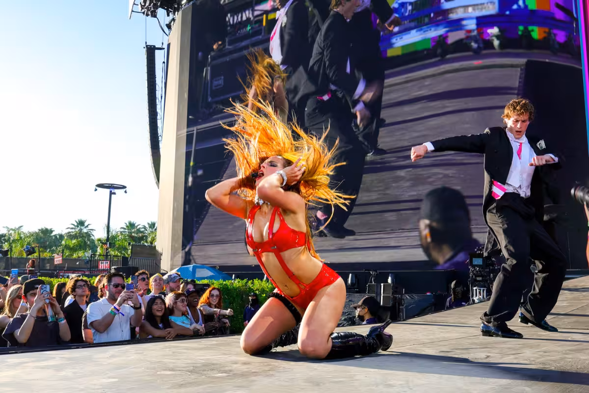 Addison Rae turns Coachella 2026 gown into a dramatic micro mini