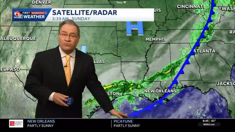 Sunday showers ending with colder air moving in