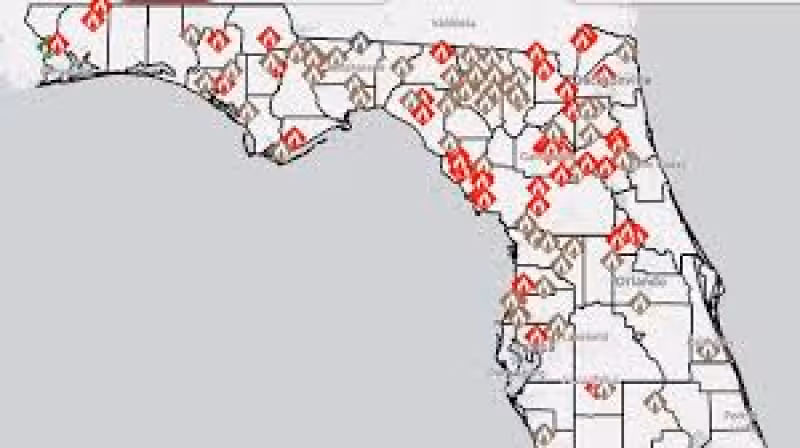 Number of wildfires increasing in Florida. See locations, road closures