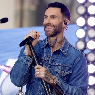 Adam Levine shaves his signature stubble at Santa Monica prize gala