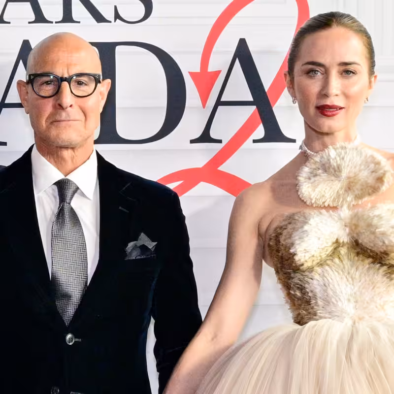 Why Emily Blunt’s Brother-in-Law Stanley Tucci Called Her “Shameless” on Devil Wears Prada 2 Set