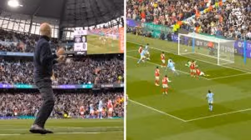 BENCH CAM: Guardiola and Arteta REACT to Man City v Arsenal 📹