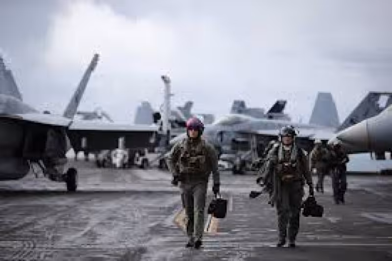 Third U.S. aircraft carrier arrives in waters near Iran