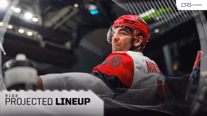 Projected Lineup: Round 1, Game 3 at Ottawa | Carolina Hurricanes