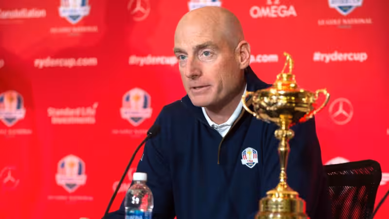 Report: Furyk to lead U.S. Ryder Cup team after Tiger Woods withdrew