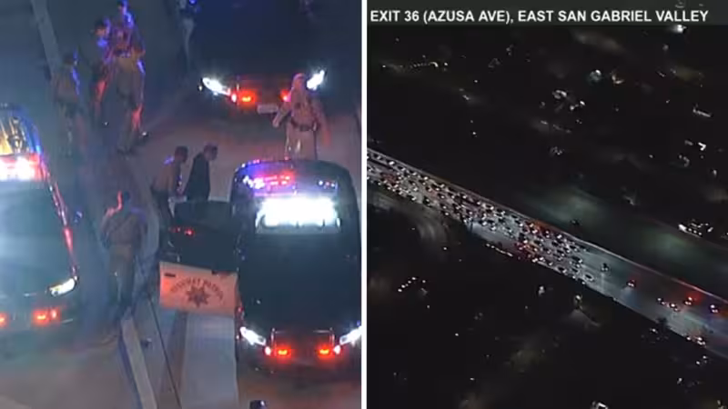 High-speed SUV chase across LA ends in arrest on 10 Freeway