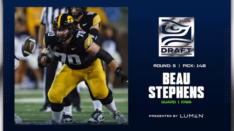 Seahawks Select Beau Stephens With 148th Overall Pick