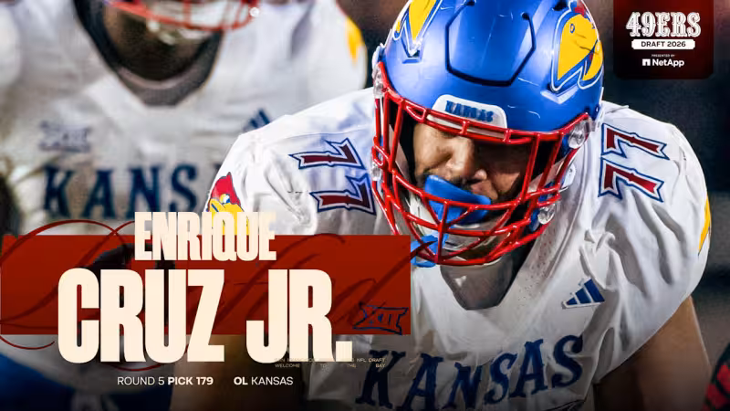 49ers Select OL Enrique Cruz Jr. with the No. 179 Pick in the 2026 NFL Draft