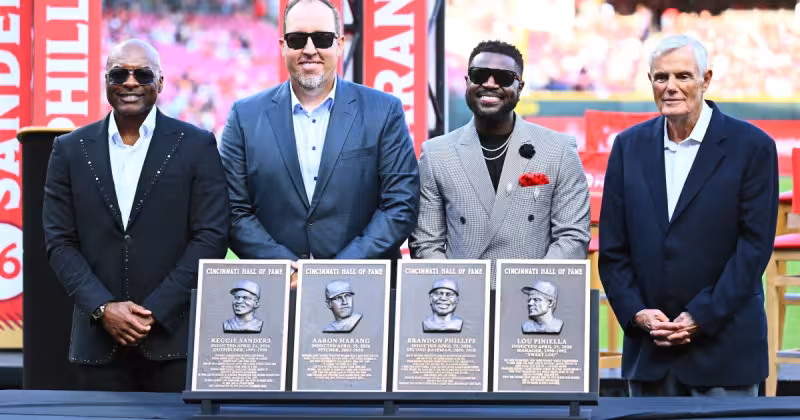 Brandon Phillips, Aaron Harang, Reggie Sanders and Lou Piniella inducted into Cincinnati Reds Hall of Fame