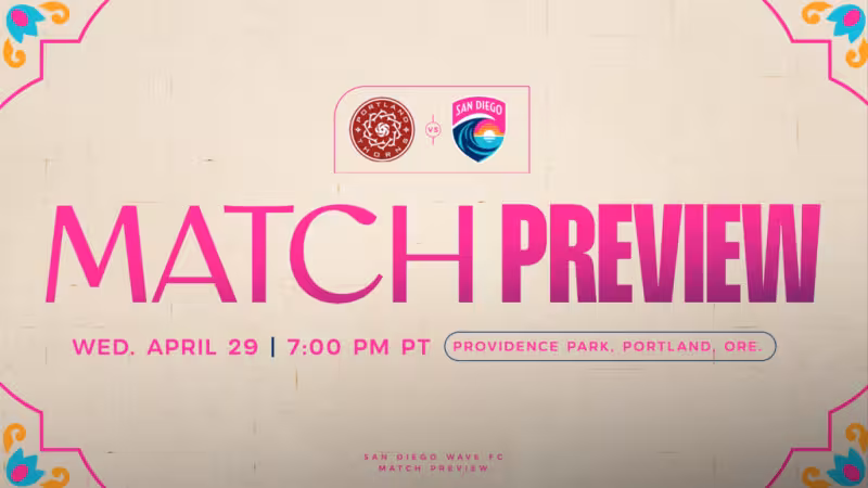 Match Preview: San Diego Wave FC Travel to Face Portland Thorns FC in Midweek Match - San Diego Wave Fútbol Club