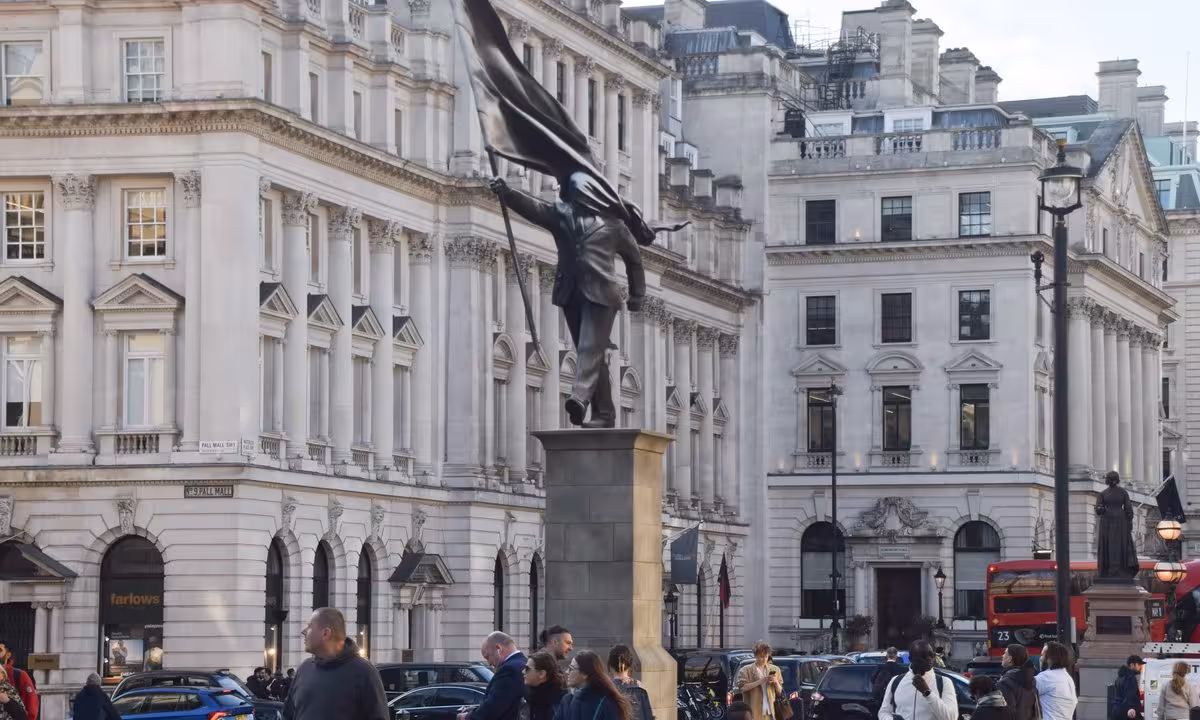 Banksy Statue London draws crowds after possible new work appears in Waterloo Place