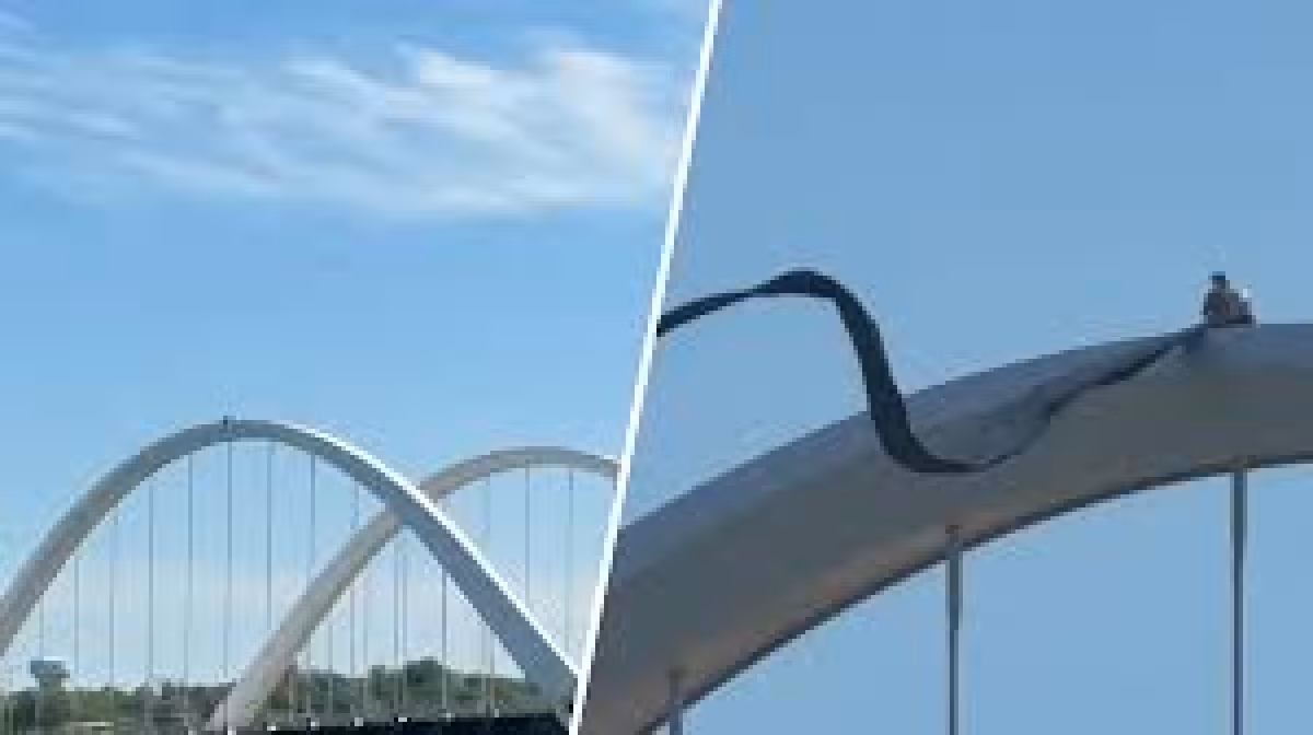 Guido Reichstadter remains atop Frederick Douglass Bridge after Friday climb