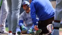 George Springer leaves Blue Jays game after pitch hits injured left foot