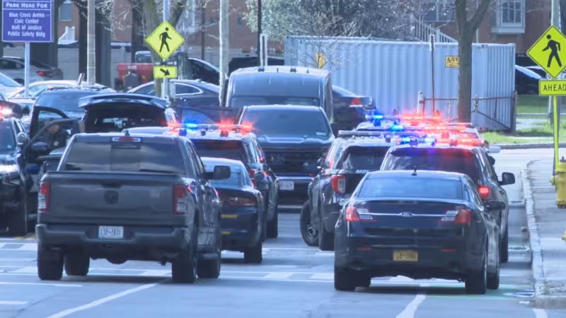 Police close several streets downtown in search of man who escaped police custody